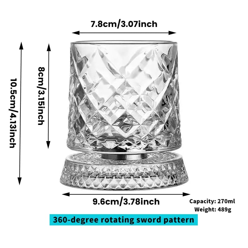 üéÅüî•Luxury 360¬∞ Spinning Crystal Glass