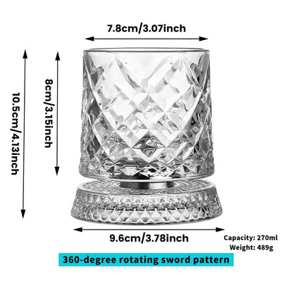 üéÅüî•Luxury 360¬∞ Spinning Crystal Glass