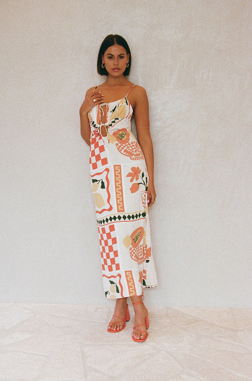 Piper Midi Dress - Prego Rossa