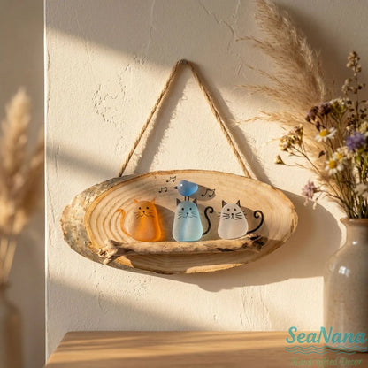 üòª Super Cute Sea Glass Cat Wall Hanging üíï‚ú®üêæ