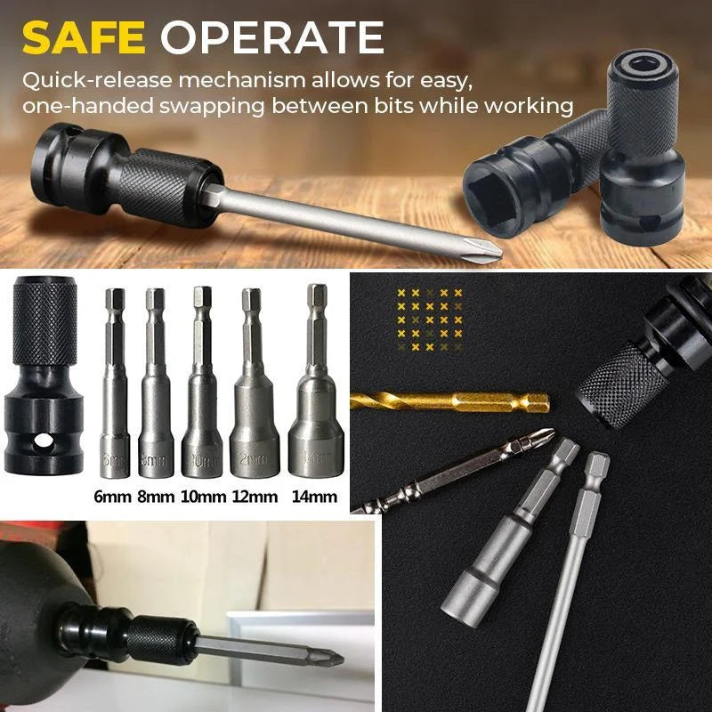 üí• 1/4" Hex Shank Socket Converter ‚Äì 1/2" to 1/4", Quick Release ‚öôÔ∏è