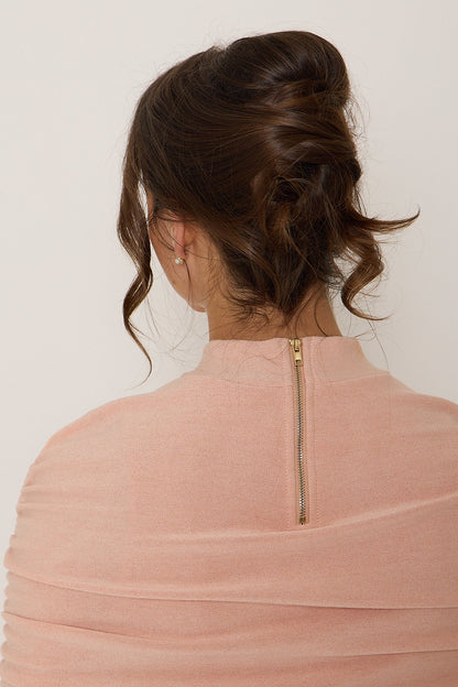 Lydia Ruched Sleeve Top | Pink
