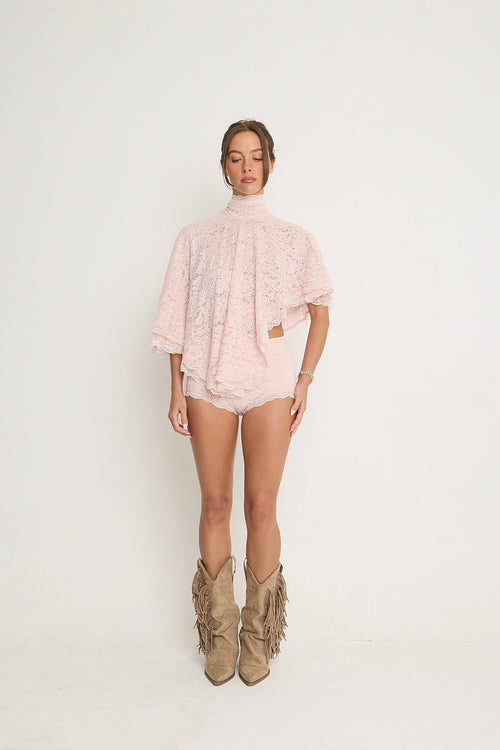 Carmen Lace Shorts | Pink