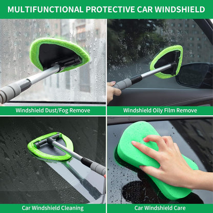 üî•Windshield Cleaning Tool‚Äî‚ÄîWith 4 Free Microfiber Pads and 1 Fog-Proof Agent