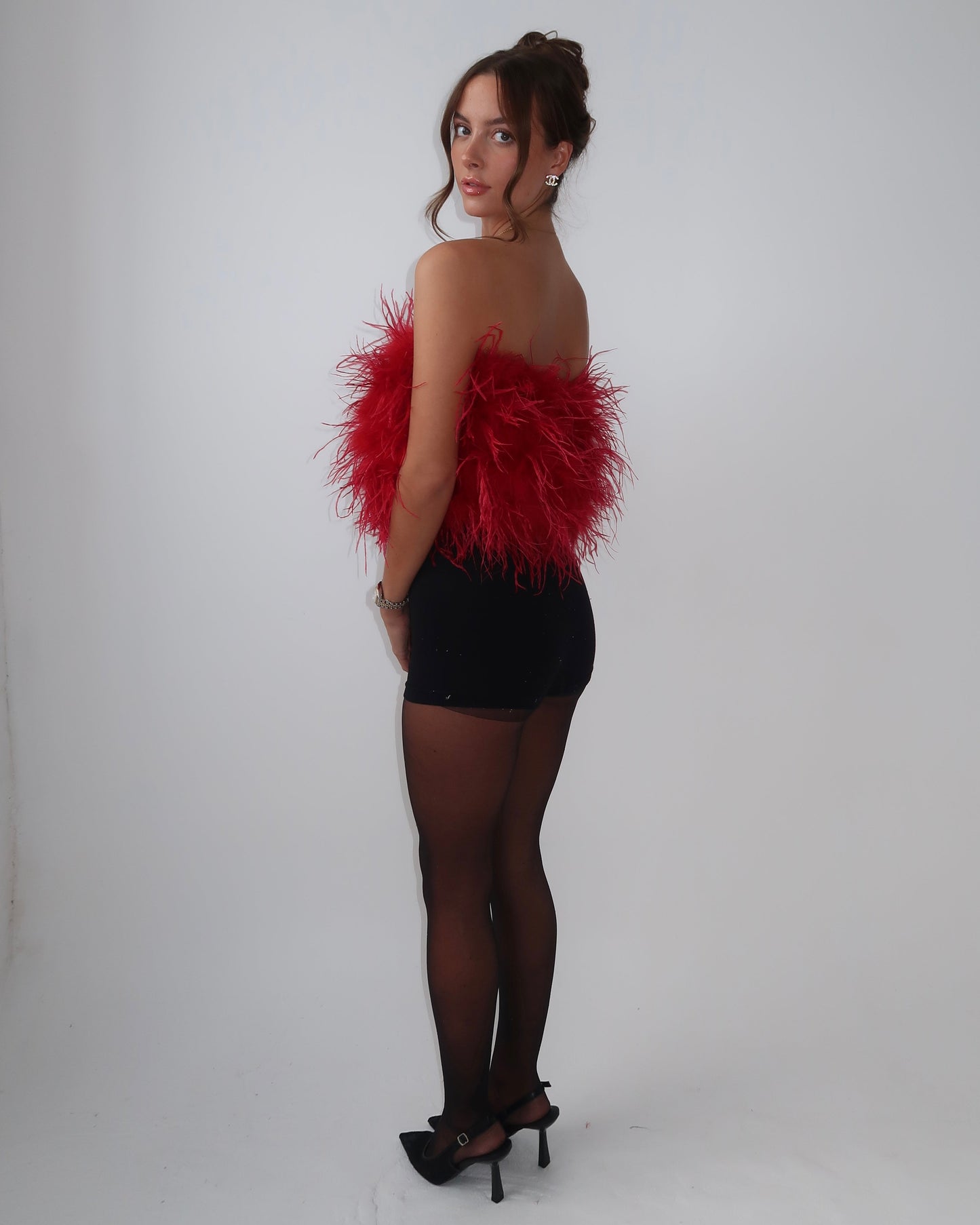 Feather Skirt | Red