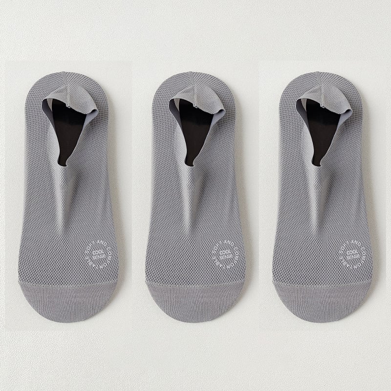 üß¶3-Pair Invisible Grip Socks Pack üß¶Breathable | Low-Cut | Anti-Slip | Sweat-Absorbing