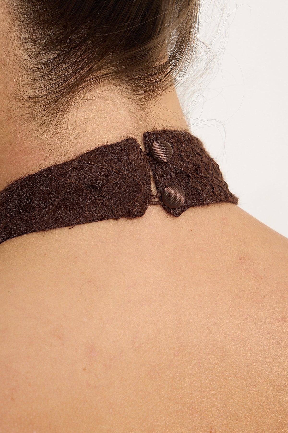 Sydney Lace Halter Top | Brown