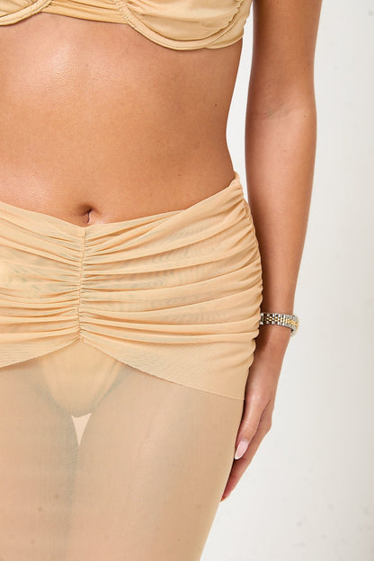 Marnie Mesh Maxi Skirt | Gold