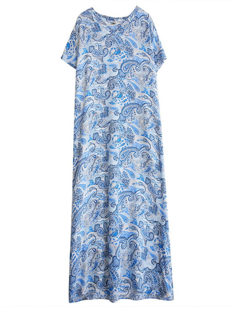 The Lost Heart Women's Cotton V-neck Floral A-line Dress
