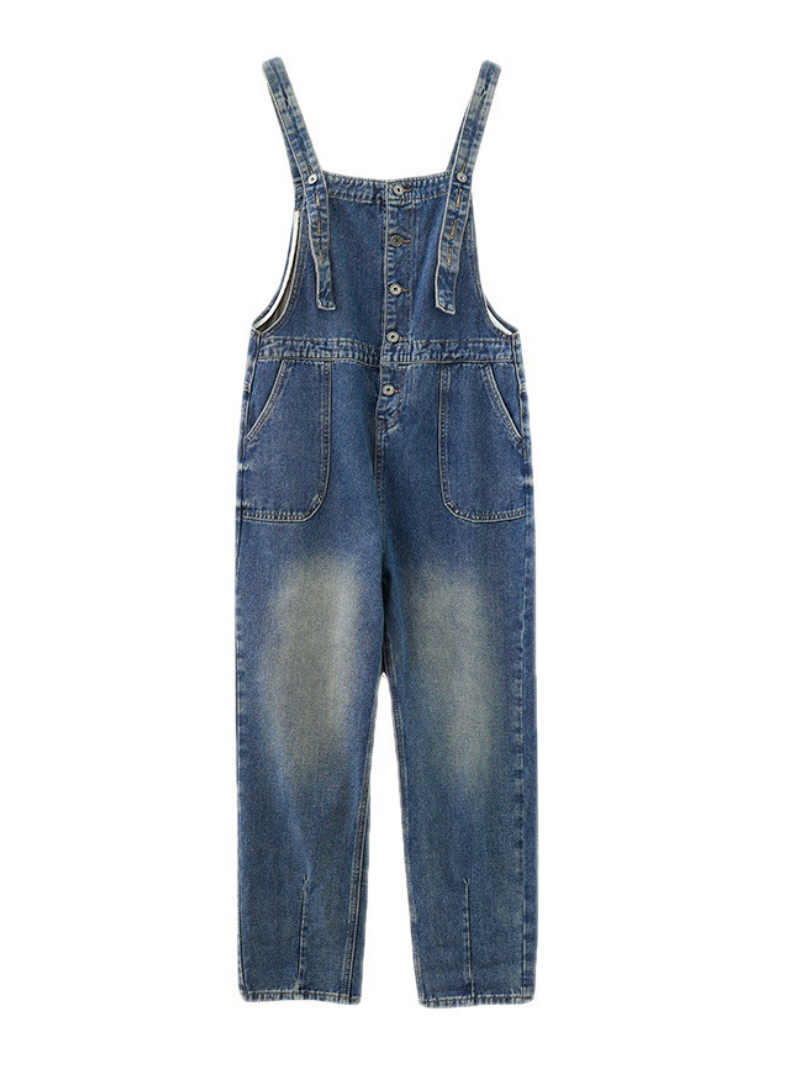 Loose Denim Overalls - Relaxed Fit Spring Style | Eva Trends