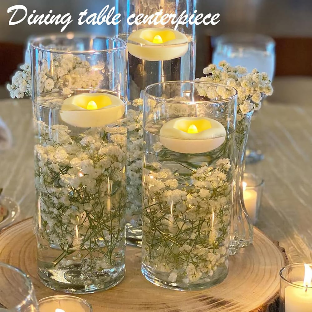 üïØÔ∏èWater-Activated Flameless Floating LED Candles ‚Äì Romantic Waterproof Glow for Any Occasion