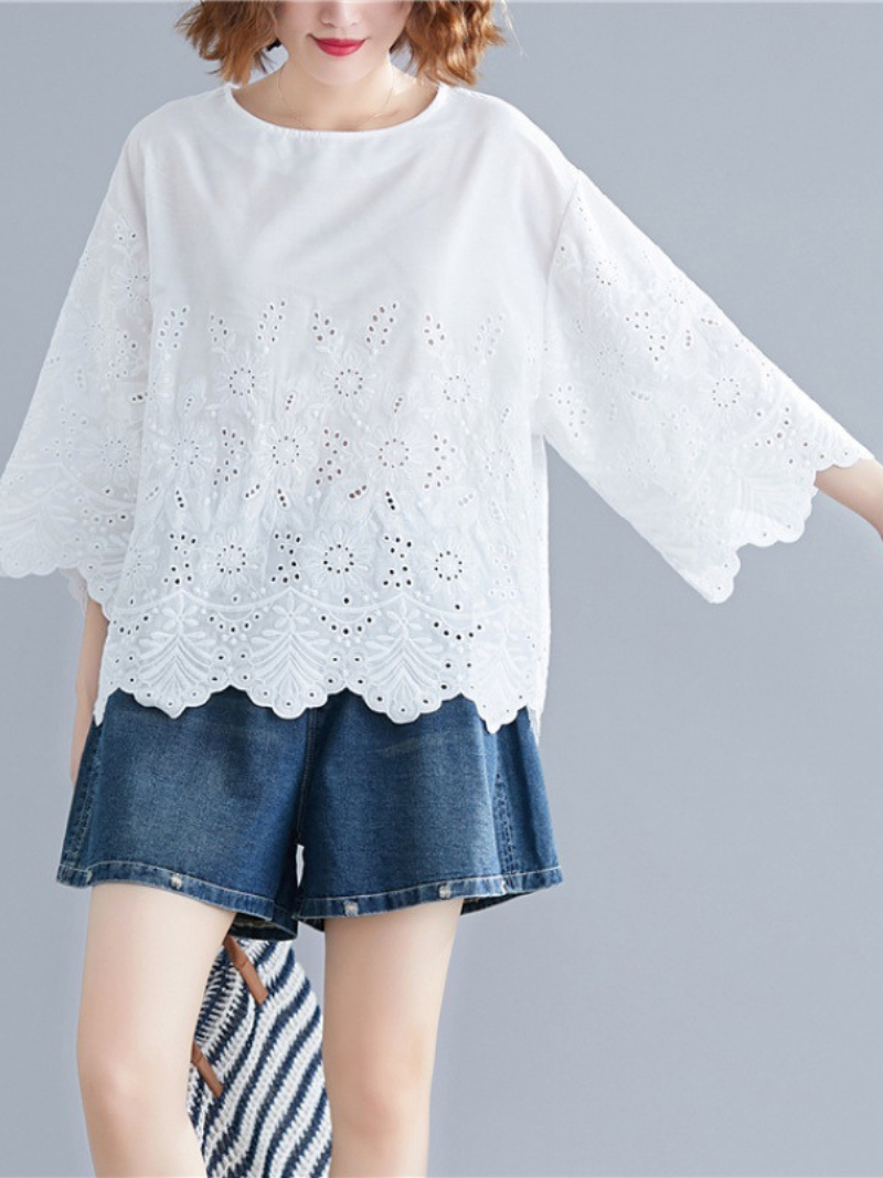 Stylish Floral Women's Round Neck Top | Eva Trends