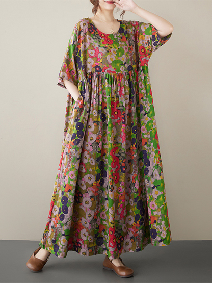 Loose Summer Floral Smock Dress for Women | Eva Trends