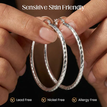 üéâBUY 1 GET 1 FREEüéÅDiamond-Cut Hoop Earrings for Women ‚Äì Elegant, Sparkling üíé