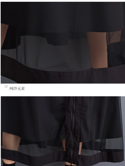 Women's Daily Wear Zipper Large Pockets Front Skirt