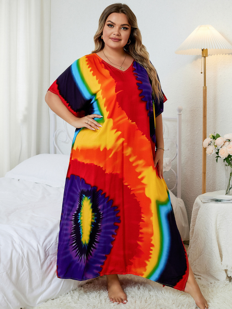 Women's Beachside Beauty Large Size kaftan dress