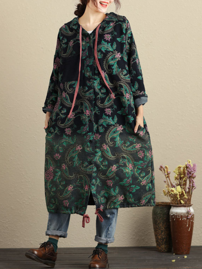Comfy Women's Hooded Print Cardigan | Eva Trends