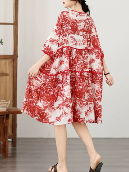 Sunlit Weekend Cotton Linen Dress — Effortless Fit for Garden Parties