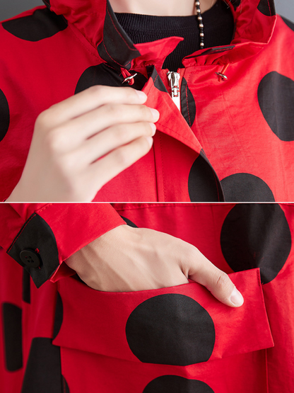 Women's Spring and Autumn Loose Single-Layer Coat With Pocket