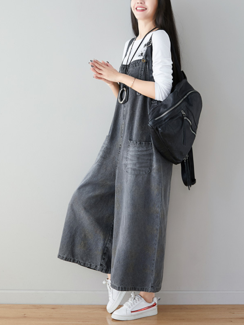 Wide-Leg Overalls - Adjustable Comfort Fit | Eva Trends
