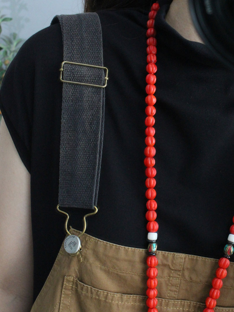 Cargo Pocket Short Dungaress - Color Block Knee-Length Fit