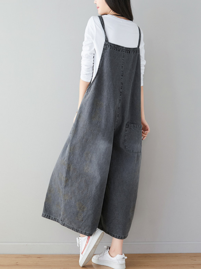 Wide-Leg Overalls - Adjustable Comfort Fit | Eva Trends