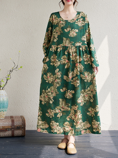 Luxurious Women's Floral Print Smock Dress | Eva Trends