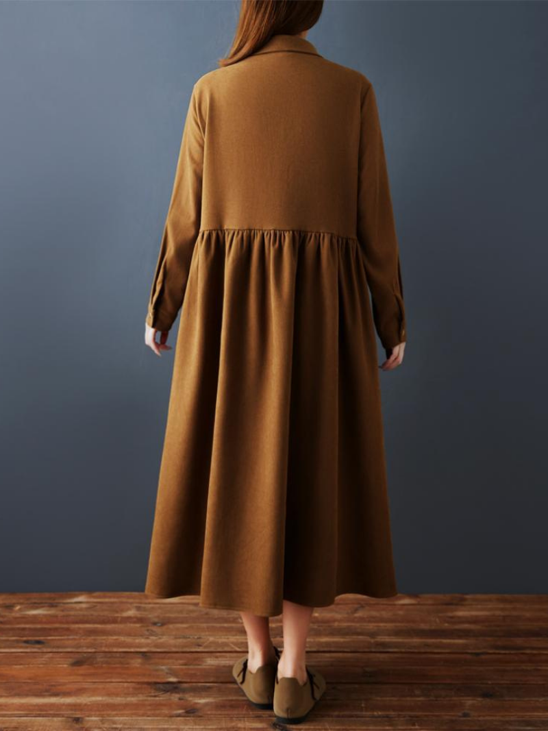 Versatie A-Line Shirt Midi Dress for Women | Eva Trends