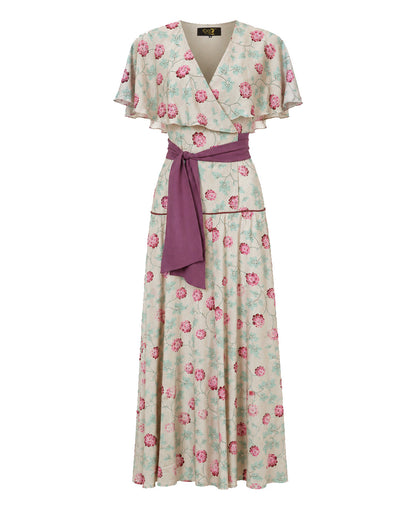 1930s 'Bessie' Wrap Beach Pyjama  - Hydrangea