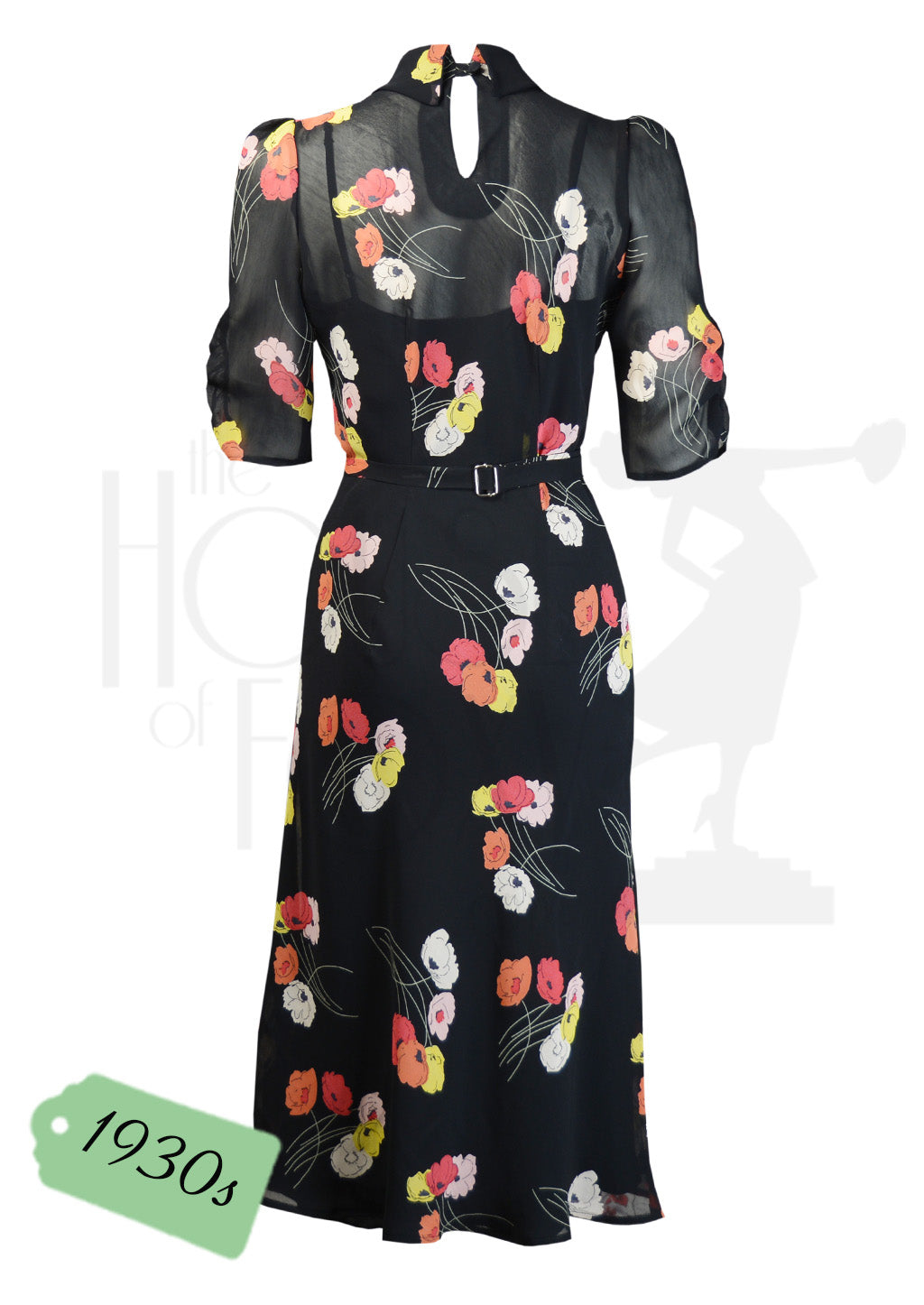 1930s Loretta Bias Dress - Poppy