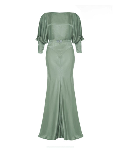 1930s Siren Evening Gown - Sage Green