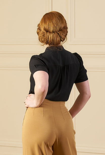 1930s Beau Blouse - Black