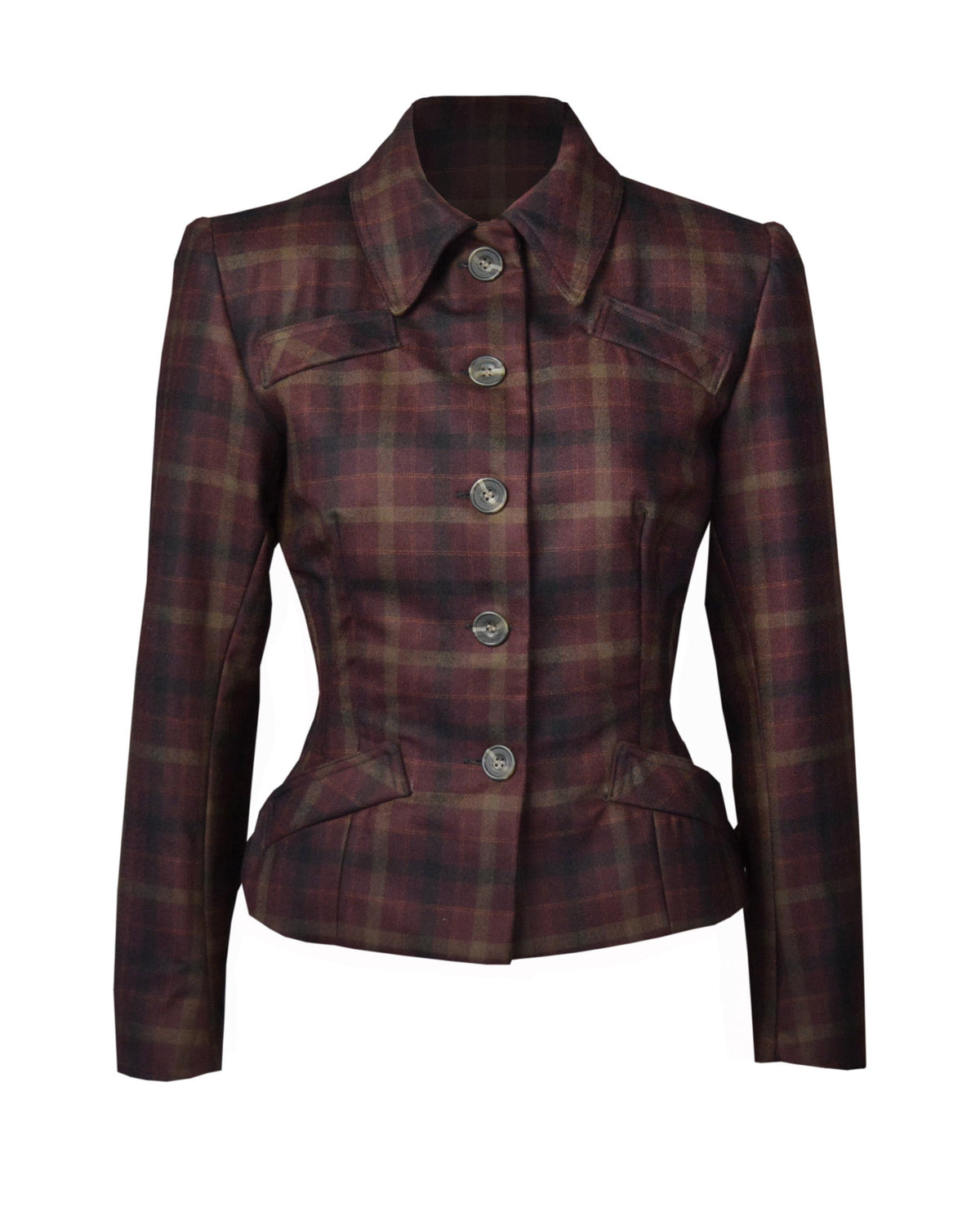 1940s Hampton Tailored Jacket - Premium Check Wool