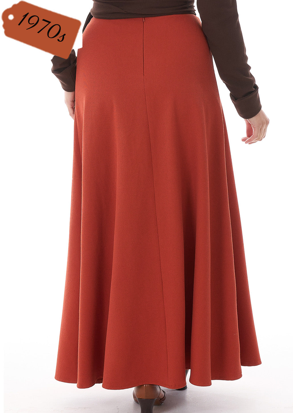 1970s Maxi Skirt - Burnt Orange