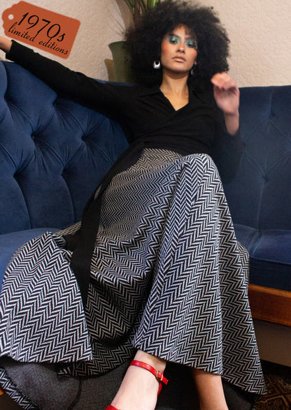 1970s Maxi Skirt - Chevron