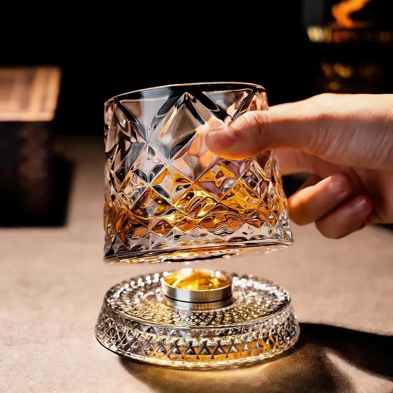 üéÅüî•Luxury 360¬∞ Spinning Crystal Glass