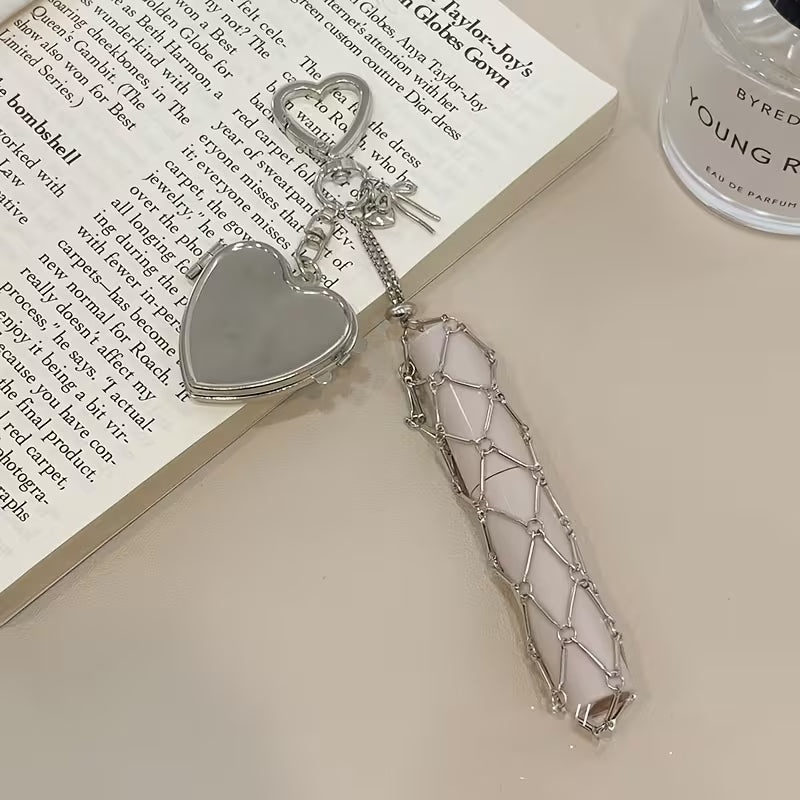 üî•‚ú®Lipstick Holder Keychain with Mirror