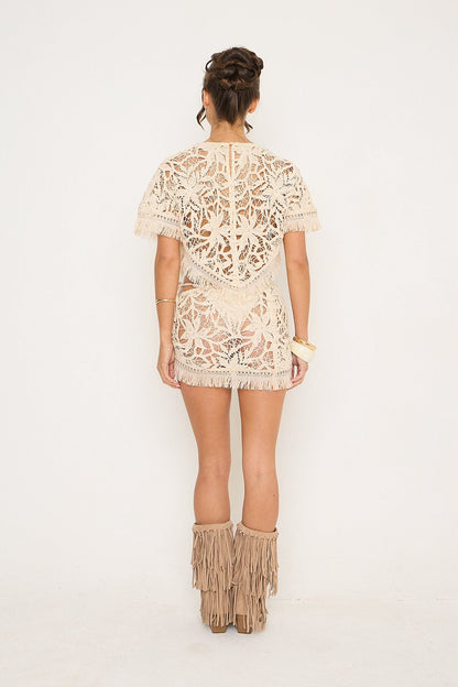 Krissy Crochet Top | Beige