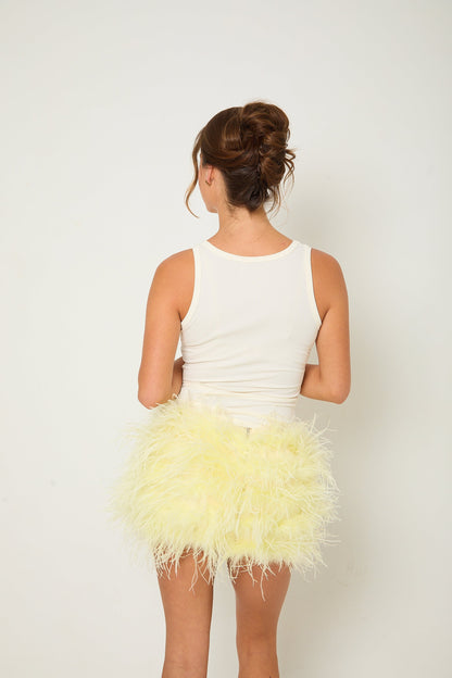 Feather Skirt | Lemon