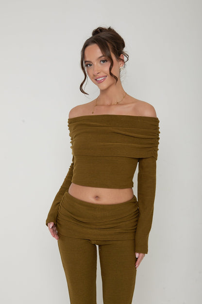 Myla Long Sleeve Top | Olive