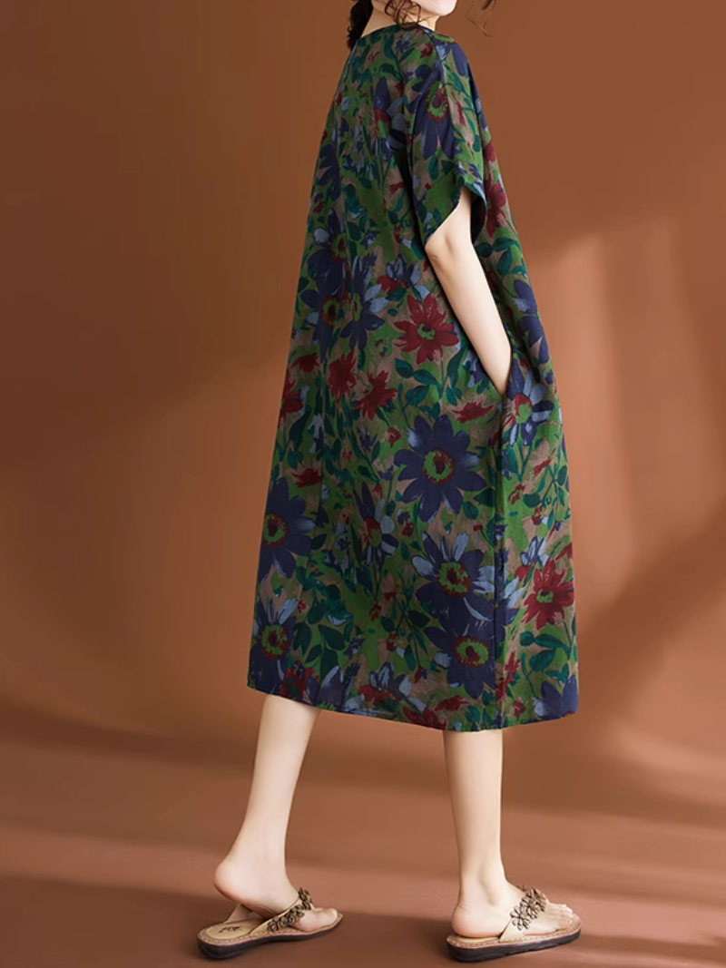 Trendy & Lightweight Summer Floral Midi Dress | Eva Trends