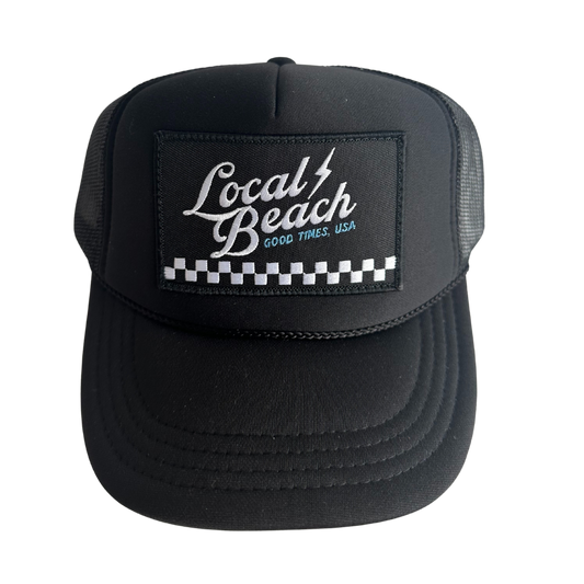 Local Beach Check Kids Trucker Hat