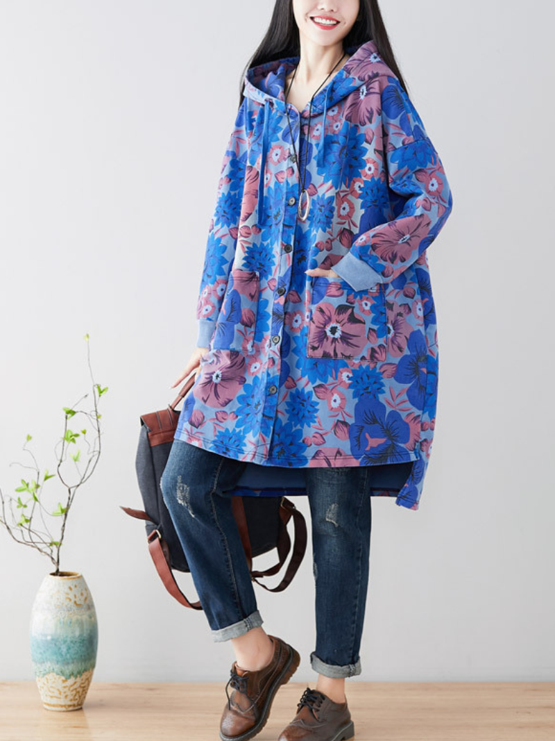 Women's Every Day Wear Lightweight Hooded Printed Jacket