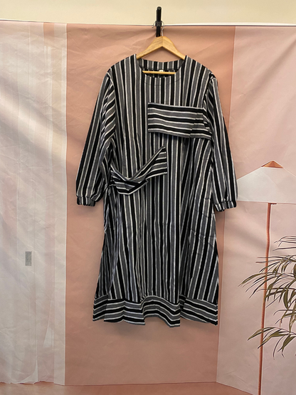 Women's Spring & Autumn Stylish Striped Casual Loose A-Line Dress