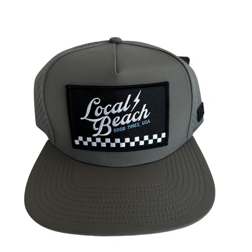 Local Beach Check Mesh Tech Trucker