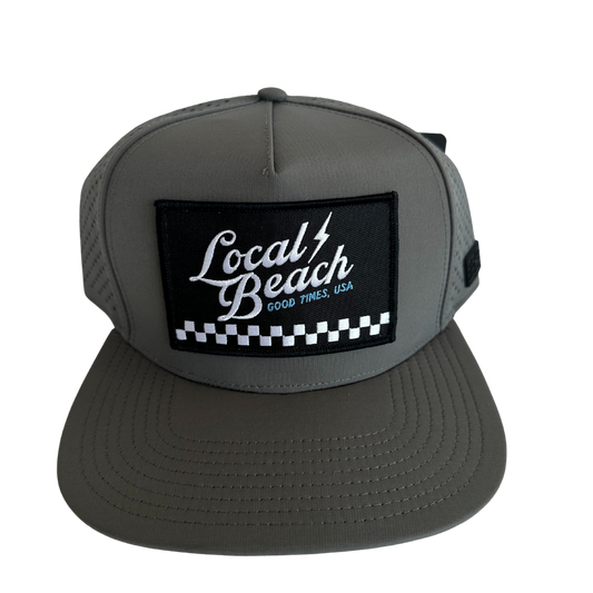 Local Beach Check Mesh Tech Trucker