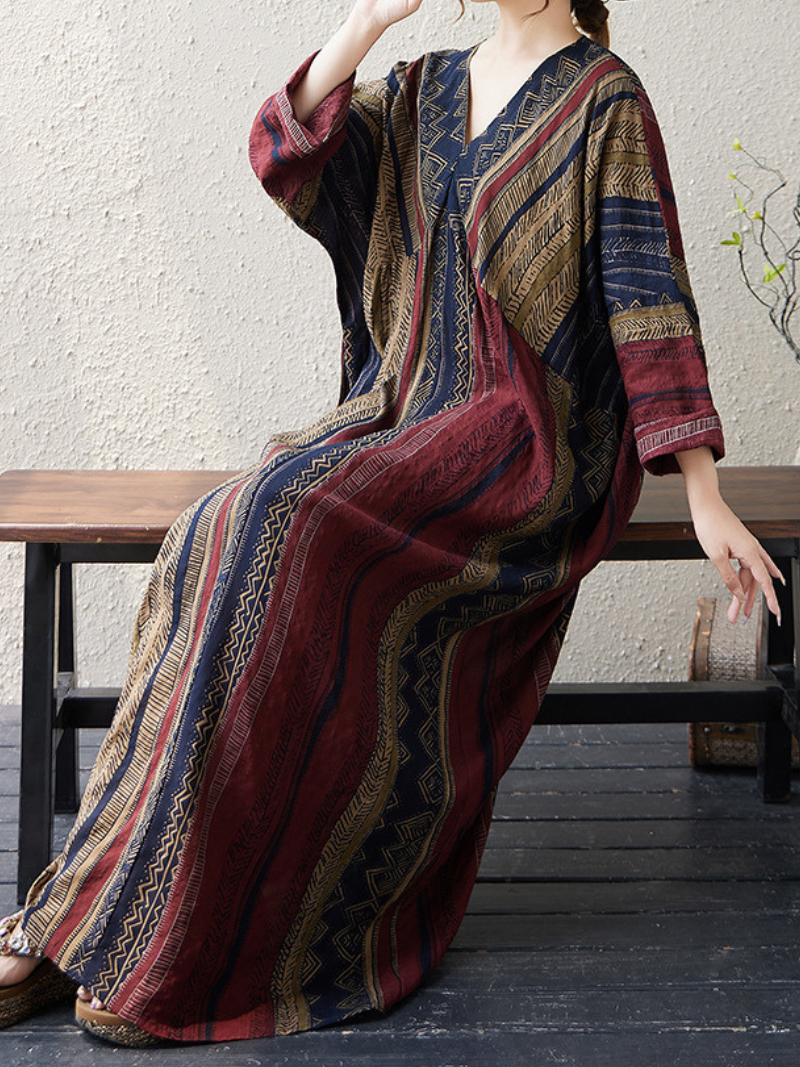 Women's Summer Perfect Printed Loose Kaftan Dress