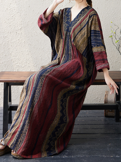 Women's Summer Perfect Printed Loose Kaftan Dress