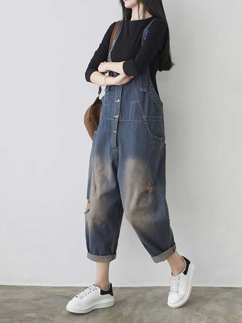 Denim Ripprd Overalls for Women - Stylish & Comfy | Eva Trends