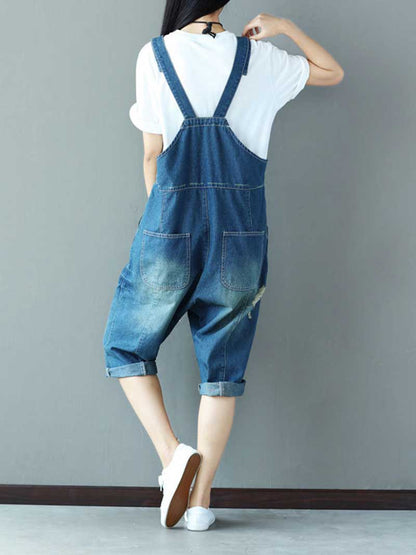 Daydreaming Short Denim Overalls - Comfy Casual Fit | Eva Trends